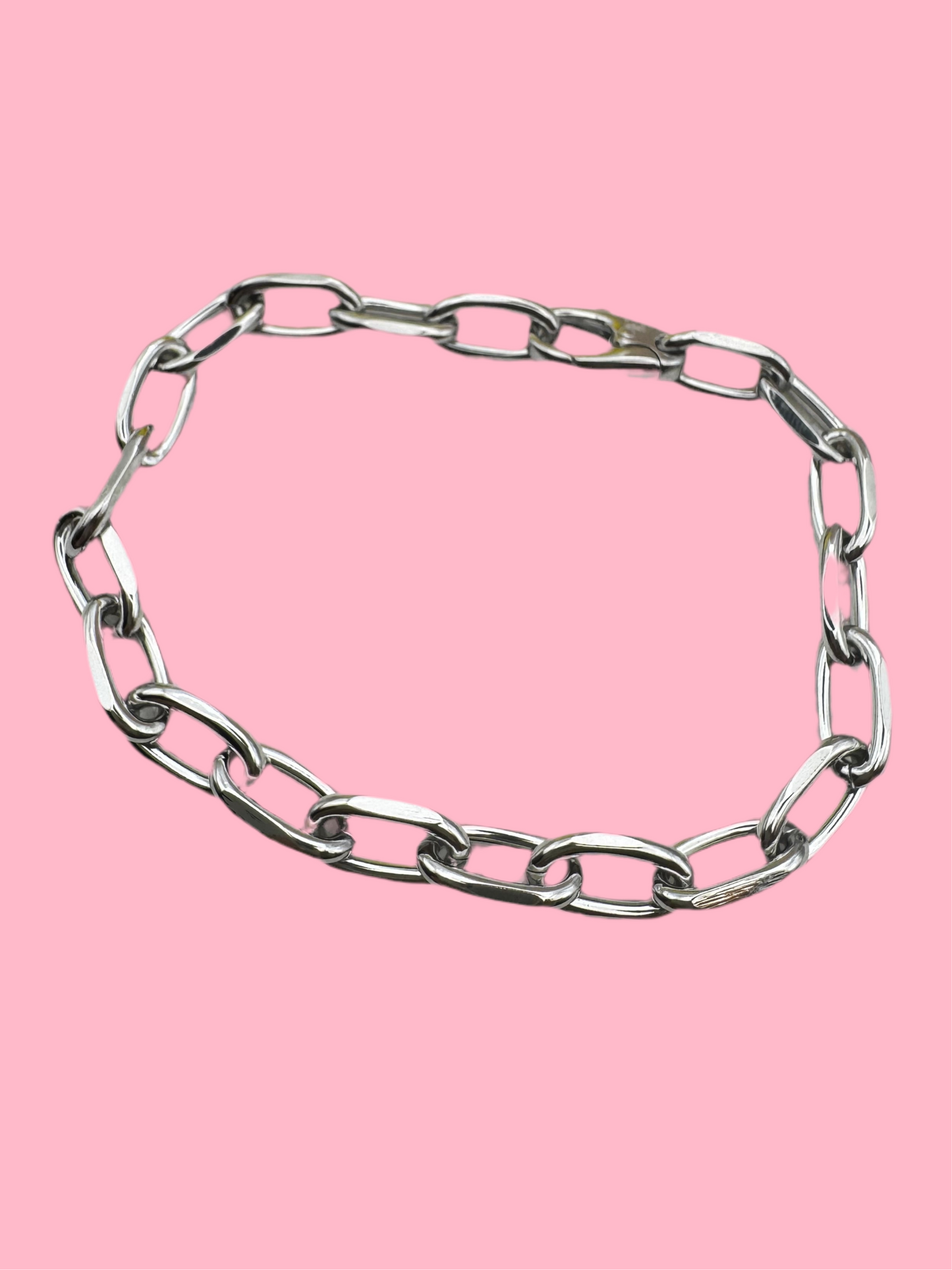 143 Simple Chunky Paperclip Bracelet