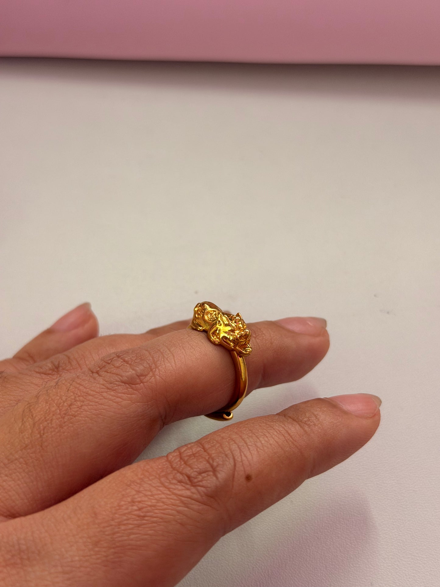 Lucky Dragon and Money Adjustable Ring