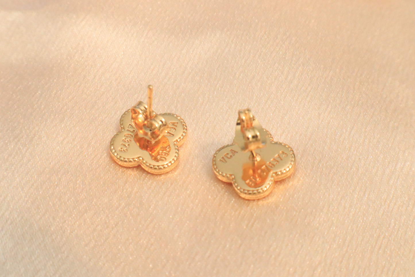 Lucky Blossom Stud / Clip Earrings | Stainless steel 18k Gold and silver Plating