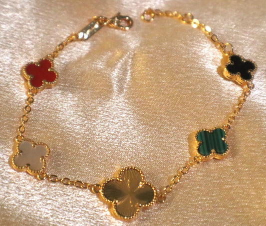 Floral Petal Luck Bracelet — Stainless Steel (Gold / Silver Plated)