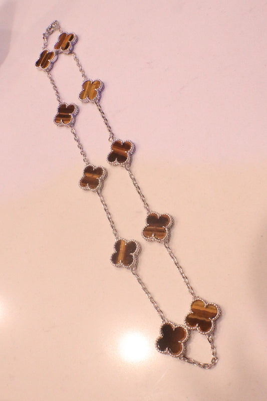 18K Stainless steel | Petal Flower Blossom (Premium) 15Mmm Necklace | Sterling Silver