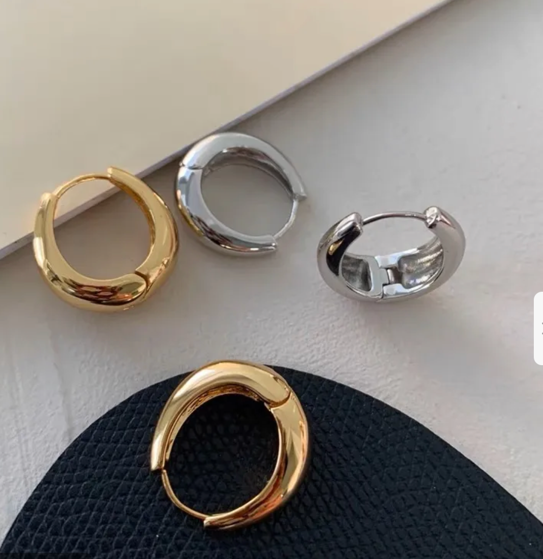 Luna Luxe Hoops | Stainless Steel | 18k Plated Gold
