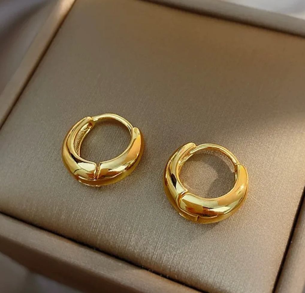 Luna Luxe Hoops | Stainless Steel | 18k Plated Gold