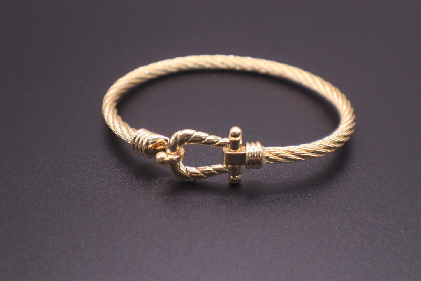 Horseshoe Twisted Bangle
