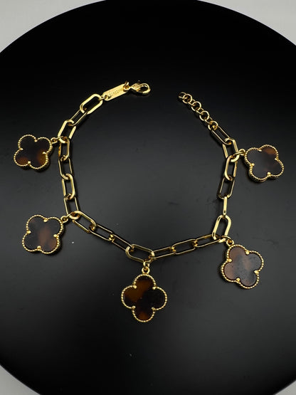 15mm and 10mm Four Clover Bracelet