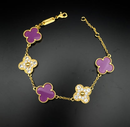 15mm and 10mm Four Clover Bracelet