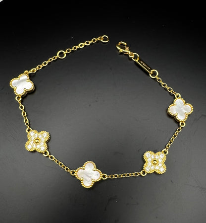 15mm and 10mm Four Clover Bracelet