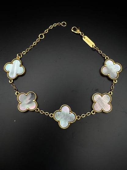 15mm and 10mm Four Clover Bracelet