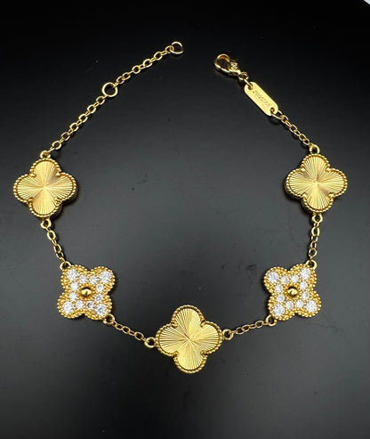 15mm and 10mm Four Clover Bracelet