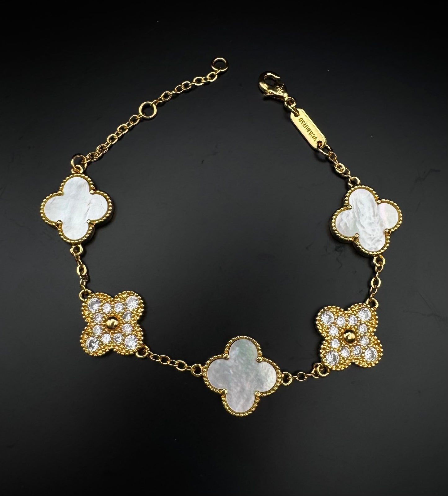 15mm and 10mm Four Clover Bracelet