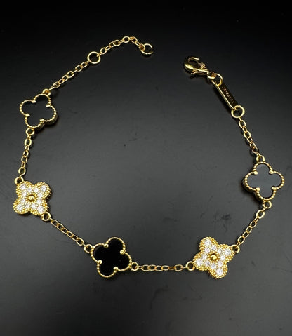 15mm and 10mm Four Clover Bracelet