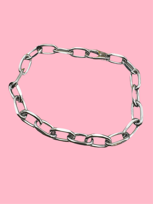 143 Simple Chunky Paperclip Bracelet