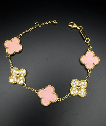15mm and 10mm Four Clover Bracelet
