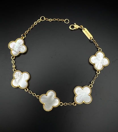 15mm and 10mm Four Clover Bracelet