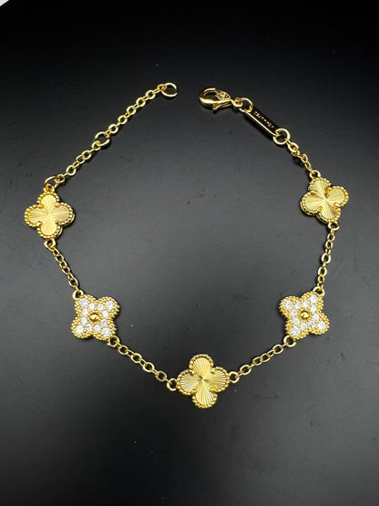 15mm and 10mm Four Clover Bracelet