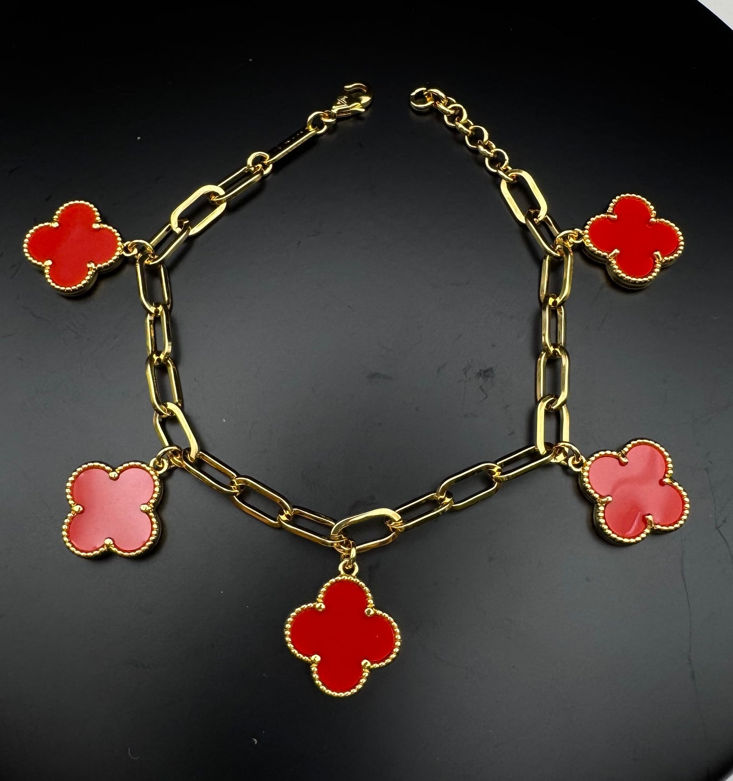 15mm and 10mm Four Clover Bracelet