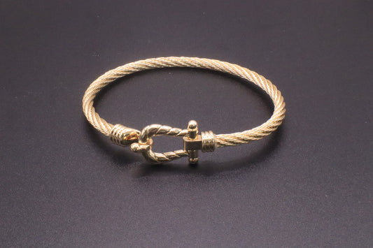 Horseshoe Twisted Bangle