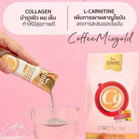 Thailand Product | C-Nine ProSlim Coffee Mix Powder Gold | C-nine Capsule | Dietary Supplement