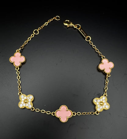 15mm and 10mm Four Clover Bracelet