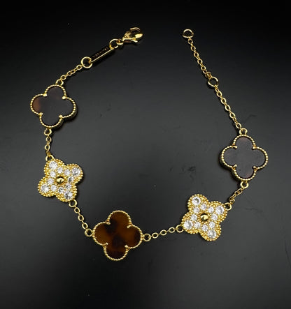 15mm and 10mm Four Clover Bracelet