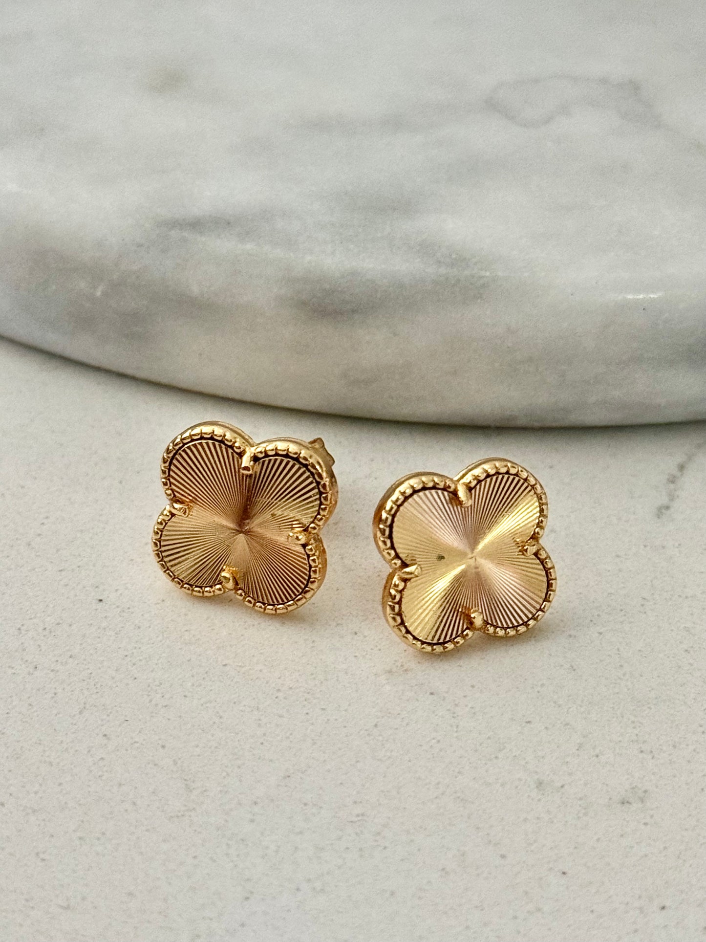 Blossom Stud / Clip Earrings | Stainless steel 18k Gold and silver Plating