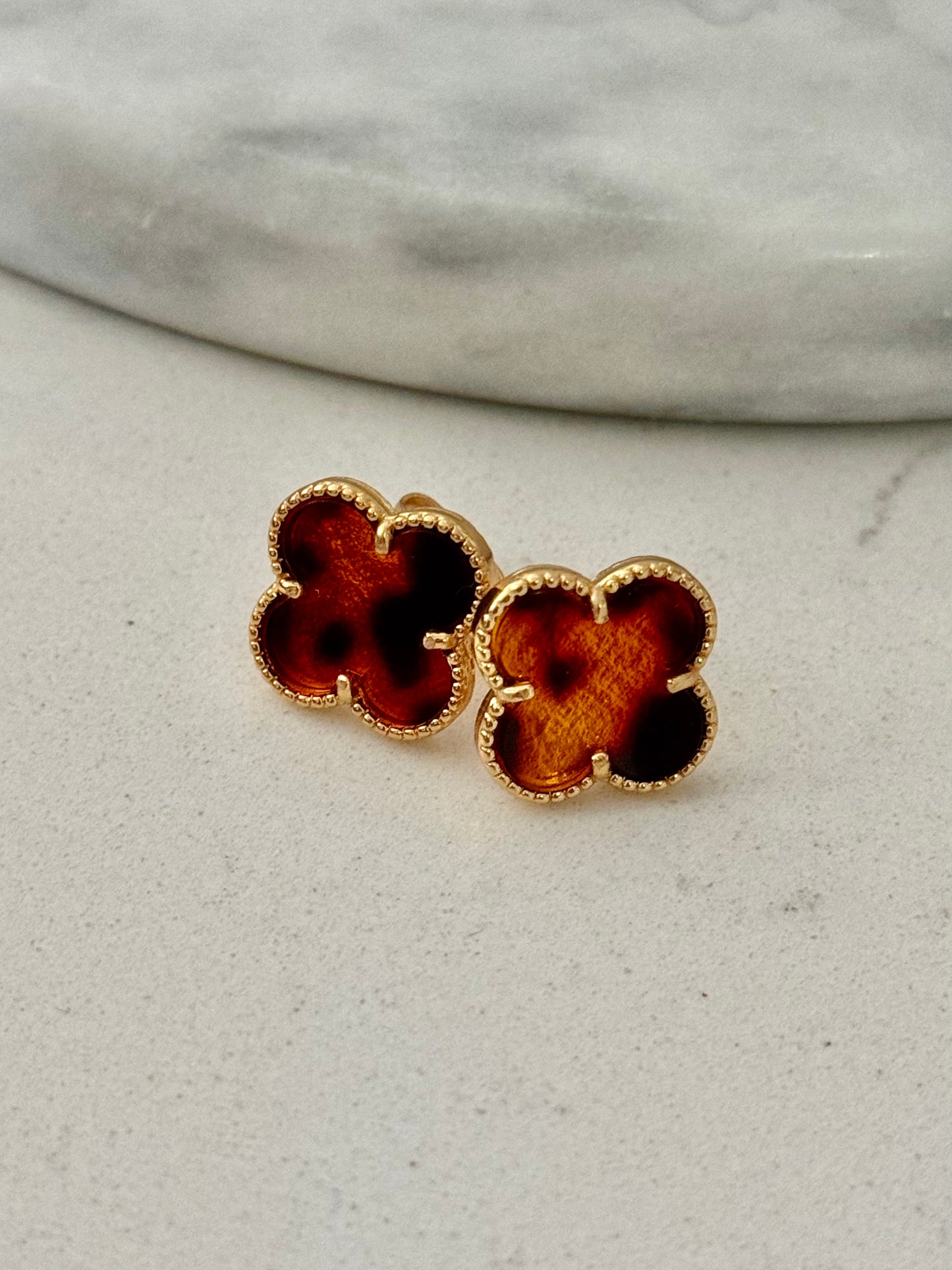 Blossom Stud / Clip Earrings | Stainless steel 18k Gold and silver Plating