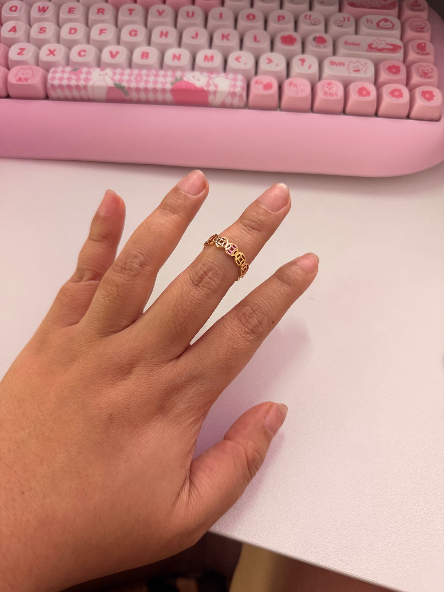 Lucky Dragon and Money Adjustable Ring