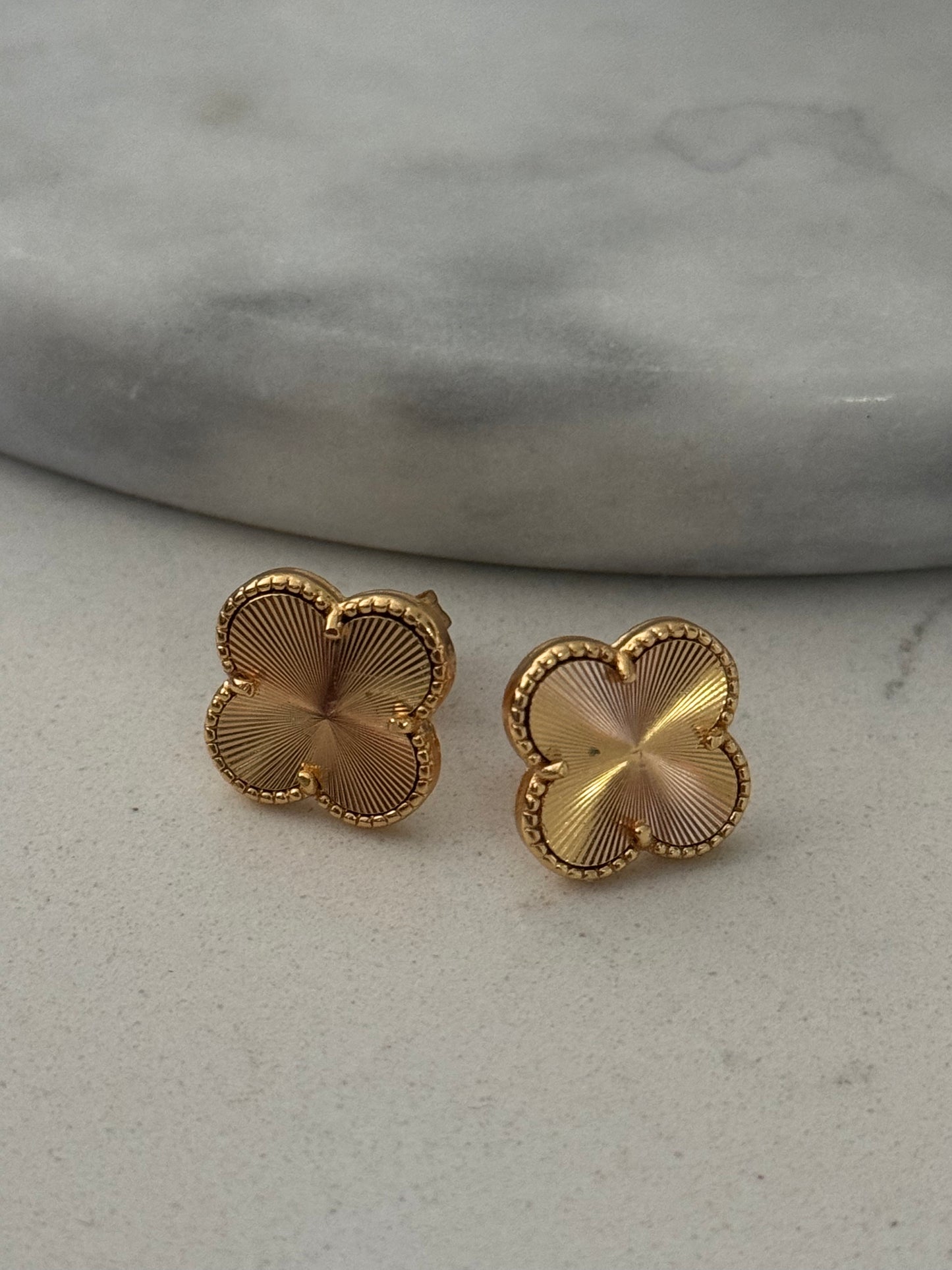 Blossom Stud / Clip Earrings | Stainless steel 18k Gold and silver Plating