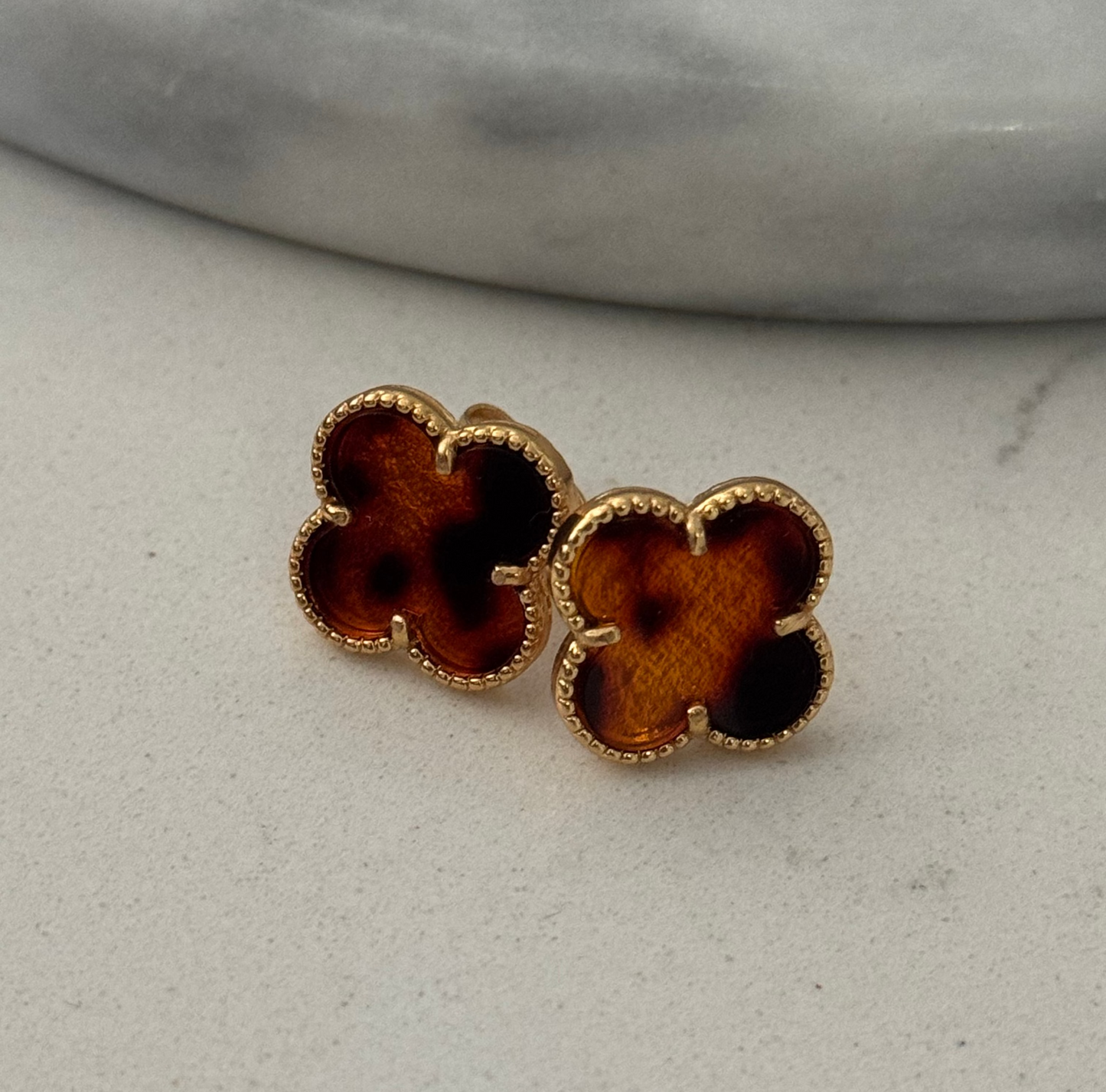 Blossom Stud / Clip Earrings | Stainless steel 18k Gold and silver Plating