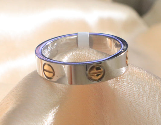 Two-Tone Promise Ring:  | Stainless Steel Plated Gold & Silver