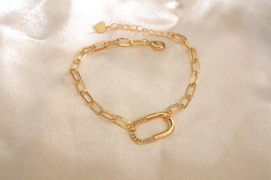 Lock Paperclip Chain Bracelet