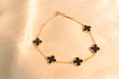 10mm Lucky Blossom Bracelet | 18k Plated Gold | Stainless Steel | Hypoallergenic
