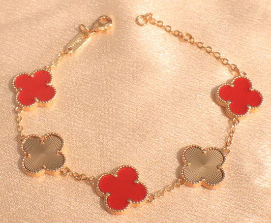 Floral Petal Luck Bracelet — Stainless Steel (Gold / Silver Plated)