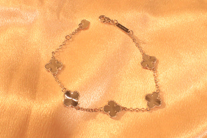 10mm Lucky Blossom Bracelet | 18k Plated Gold | Stainless Steel | Hypoallergenic