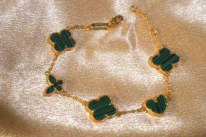 Blossom Heart Butterfly Bracelet | 18k Plated Gold | Stainless Steel | Hypoallergenic