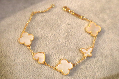 Lucky Blossom Bracelet | Stainless steel Silver-Plated Gold-Plated 18k