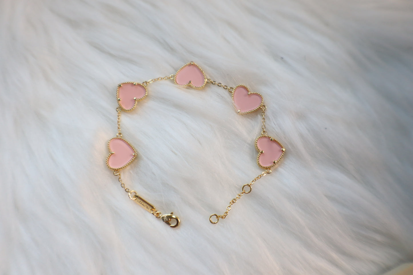 Heart Charm Bracelet | 18k Plated-Gold | Stainless Steel |Hypoallergenic