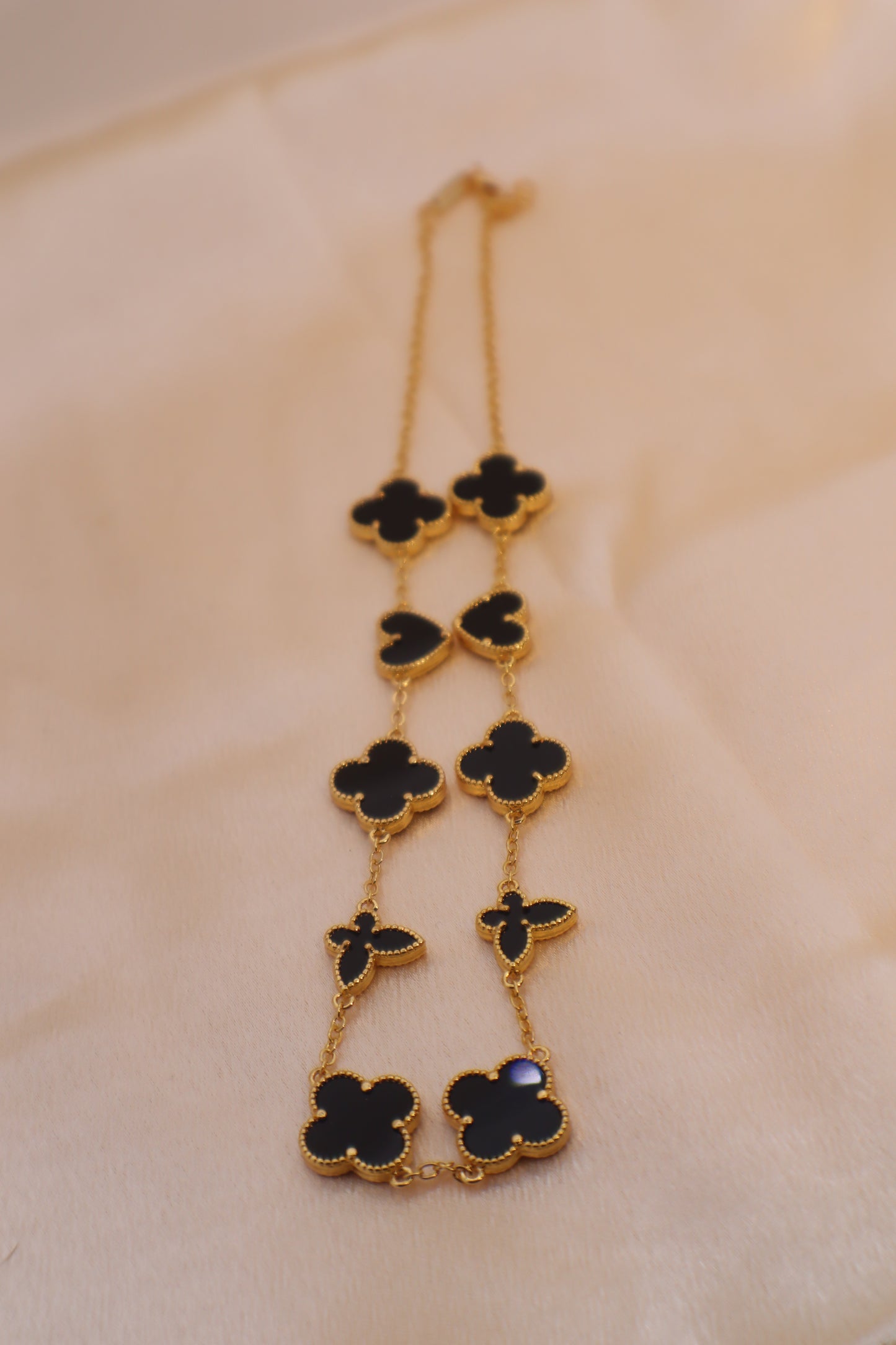 Blossom Heart Butterfly Charm Necklace