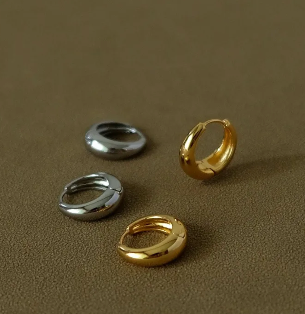 Luna Luxe Hoops | Stainless Steel | 18k Plated Gold