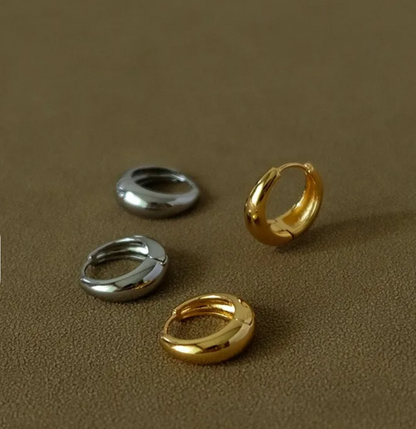 Luna Luxe Hoops | Stainless Steel | 18k Plated Gold
