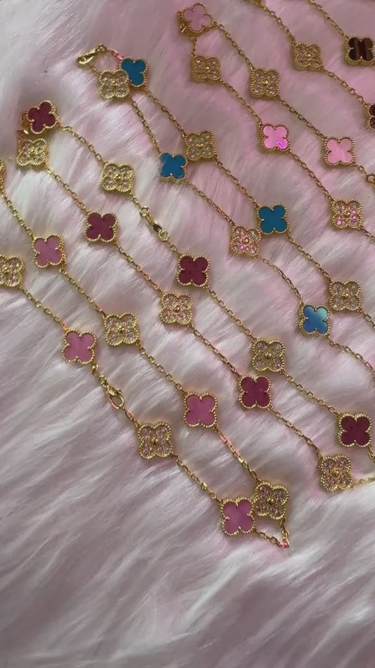 18k Stainless steel Four Petal Dreams Blossoms Necklace